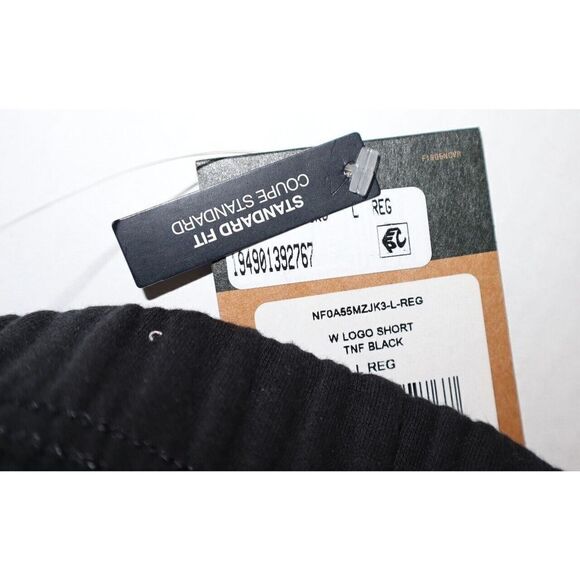 The North Face NF0A55MZ Women's Sz L Black Standard Fit Cotton Blend Logo Shorts - Picture 5 of 7